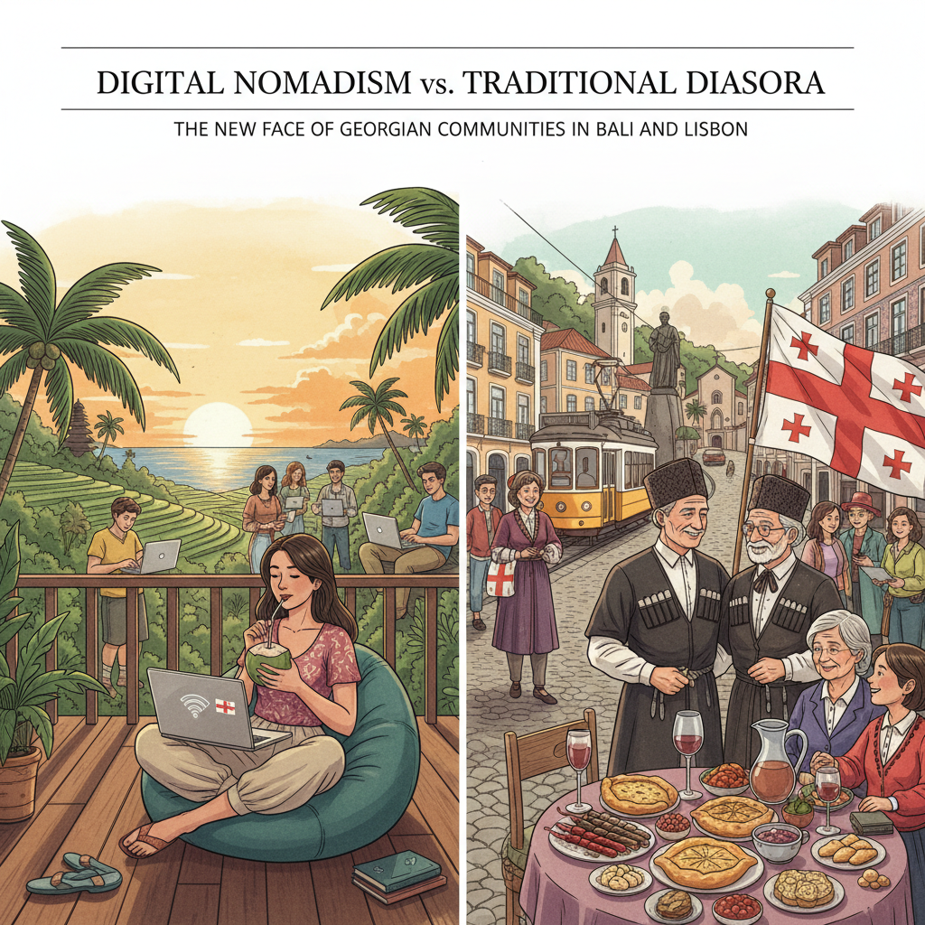 Digital Nomadism vs. Traditional Diaspora: The New Face of Georgian Communities in Bali and Lisbon